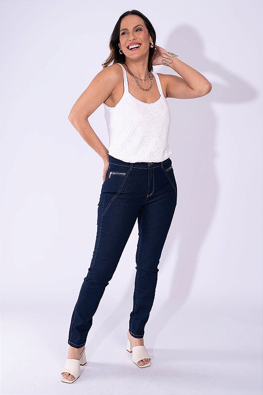 CALCA SLIM BOLSO ZIPER