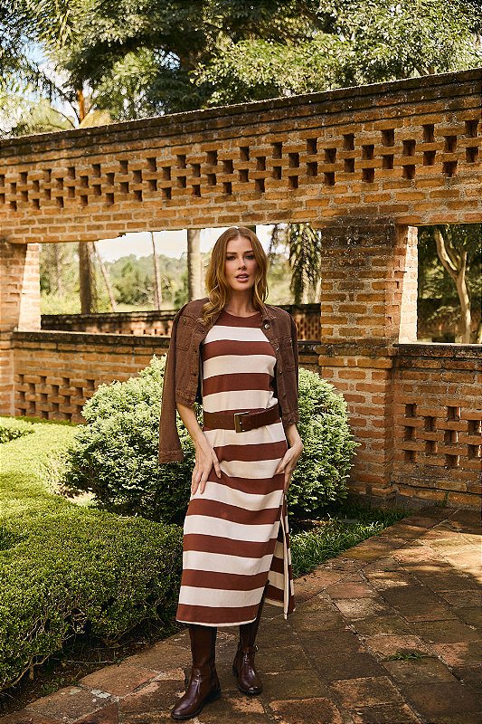VESTIDO LONGO LISTRAS
