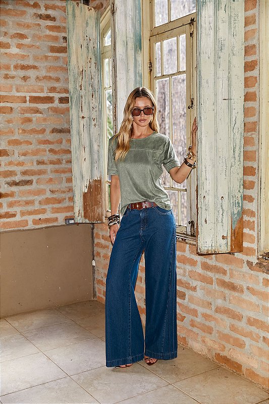 WIDE LEG NERVURAS